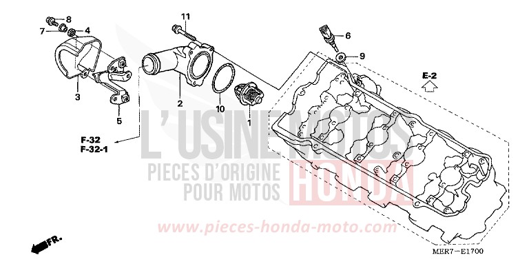 THERMOSTAT (CBF600S6/SA6/N6/NA6) for CBF600S ABS INTERSTELLAR BLACK METALLIC (NHA12) from 2006